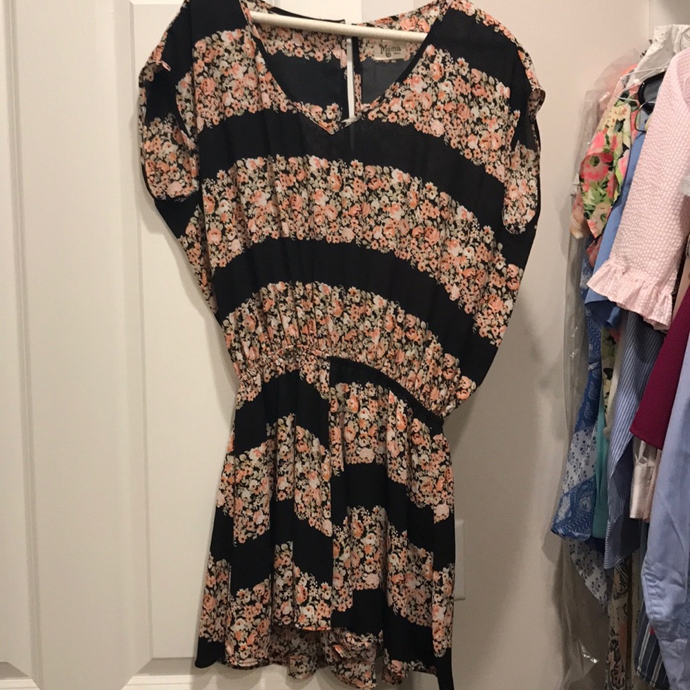 Show Me Your MuMu floral striped romper
